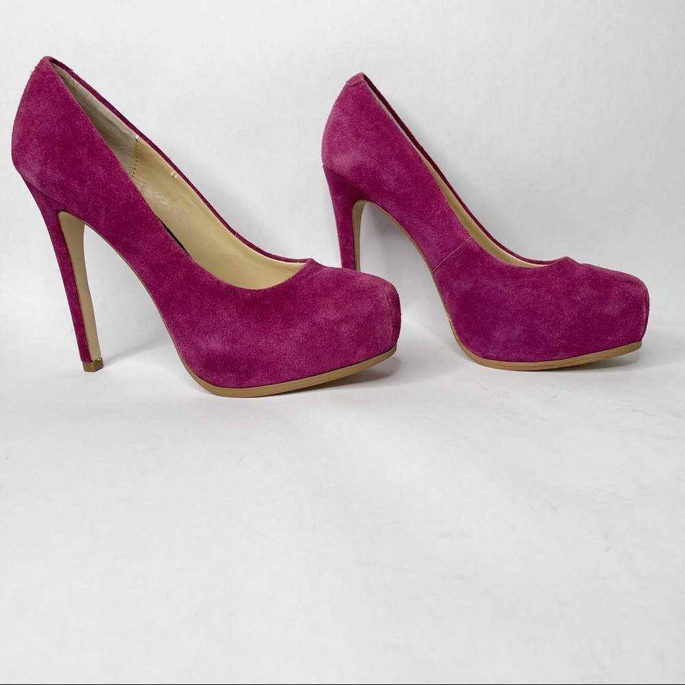Kelsi Dagger Linzy Purple Suede Platform Heel